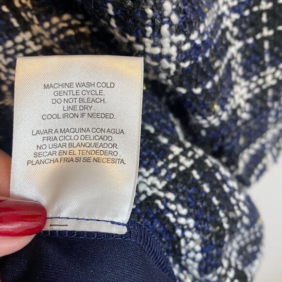 NWT tweed style dress size 9 navy black new - Picture 8 of 8